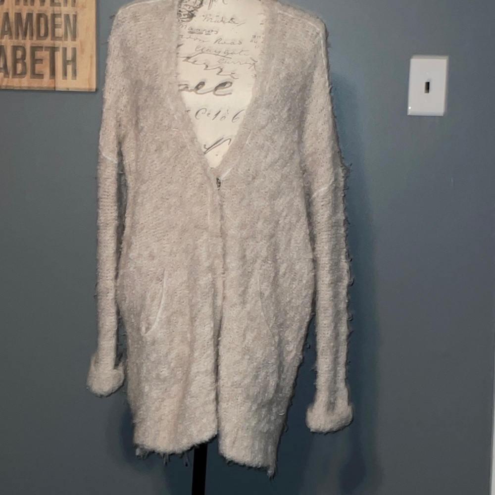 COPY - COPY - Free people super oversized v neck cardigan with snapsFlaws pleas…